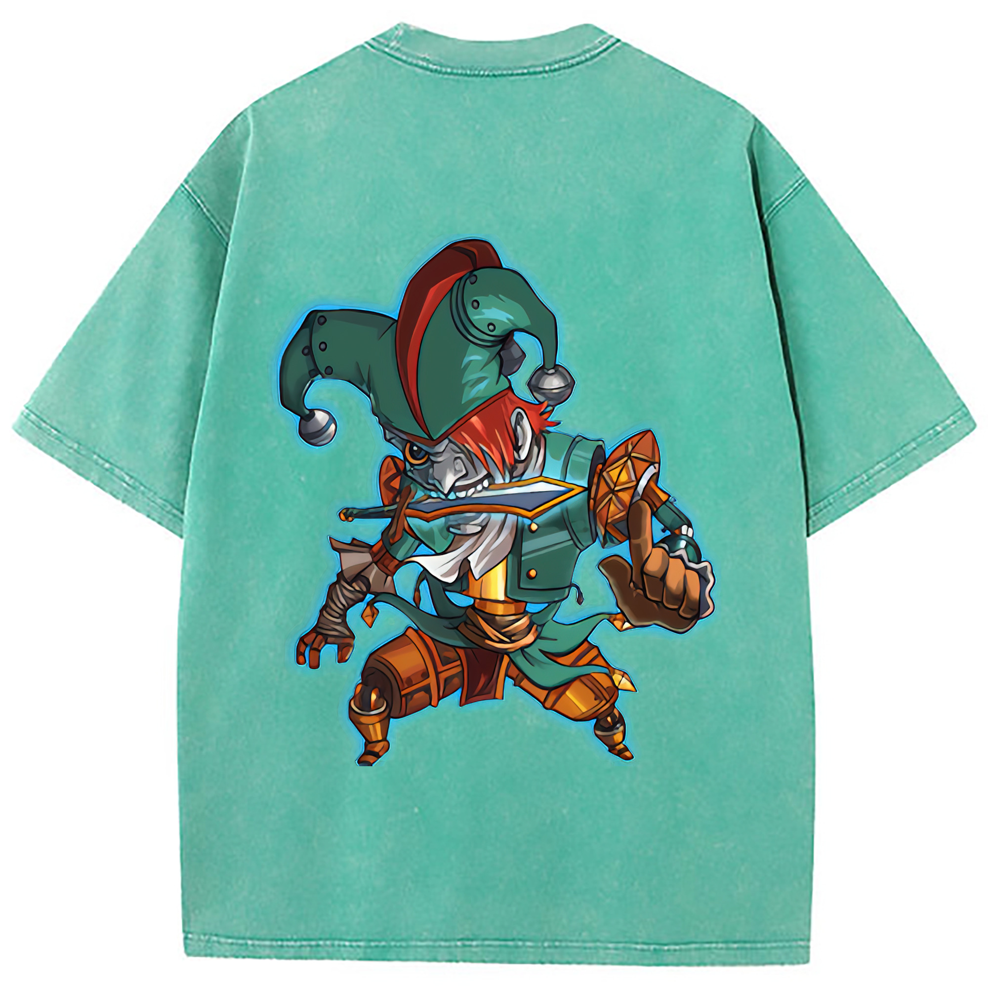 （画像用） リーグ・オブ・レジェンド League of Legends LOL 綿100% ヴィンテージ風 半袖Tシャツ（背面プリント）